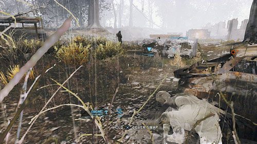 Po wykonaniu zwiadu dronem schodzimy z niewielkiego wzgórza i obchodzimy teren lewą stroną - Misja 7 Ember Hunt (1) | Wyzwania w Ghost Recon - Future Soldier - Tom Clancys Ghost Recon: Future Soldier - poradnik do gry