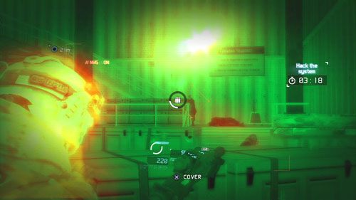 Wyzwanie rozpoczyna się, gdy dostaniemy limit czasowy na dotarcie do pokoju kontrolnego - Misja 8 Deep Fire | Wyzwania w Ghost Recon - Future Soldier - Tom Clancys Ghost Recon: Future Soldier - poradnik do gry