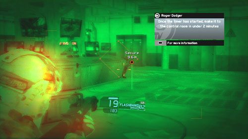 Wyzwanie wykonamy jak tylko przejdziemy próg pokoju kontrolnego, jeżeli nie zmieściliśmy się w limicie czasowym możemy wczytać ostatni punkt kontrolny - Misja 8 Deep Fire | Wyzwania w Ghost Recon - Future Soldier - Tom Clancys Ghost Recon: Future Soldier - poradnik do gry