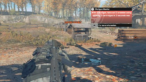 Wyzwanie to najłatwiej zaliczyć na początku misji, musimy tylko zabrać ze sobą jedną z wymienionych strzelb - Misja 9 Valiant Hammer | Wyzwania w Ghost Recon - Future Soldier - Tom Clancys Ghost Recon: Future Soldier - poradnik do gry