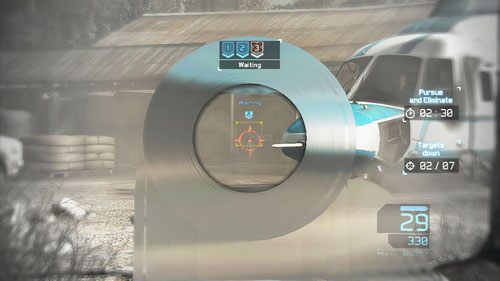 Gdy oznaczymy wszystkich VIP-ów ustawiamy się koło śmigłowca i nie bacząc na to, że kompani nie znaleźli wszystkich przydzielonych im celi rozpoczynamy szybkie ściąganie VIP-ów - Misja 12 Shattered Mountain (3) | Wyzwania w Ghost Recon - Future Soldier - Tom Clancys Ghost Recon: Future Soldier - poradnik do gry