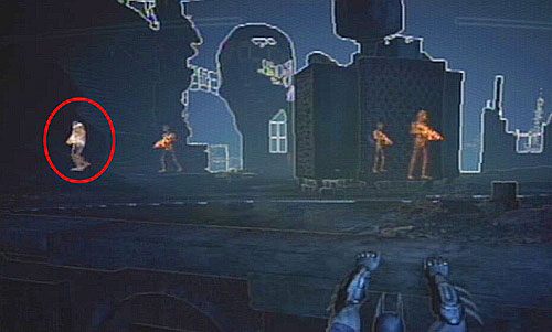 Cel przesłuchania nr 2 znajduje się na dachu budynku wraz z 3 innymi przeciwnikami, których należy się pozbyć najpierw - Przesłuchaj trzech zbirów - Opis przejścia - Batman: Arkham City - Harley Quinns Revenge - poradnik do gry