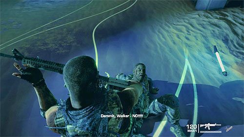 Walker w momencie lądowania zderzy się z wrogim żołnierzem - Rozdział XII - The Rooftops - Dotrzyj do wieży radiowej | Opis przejścia - Spec Ops: The Line - poradnik do gry