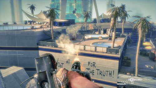 Przed Tobą jeszcze dwie bitwy rozgrywane z pokładu lecącego śmigłowca i celem pierwszej z nich jest zburzenie wieży, którą badałeś we wcześniejszej fazie tej misji - Rozdział XII - The Rooftops - Zburz wieżę radiową | Opis przejścia - Spec Ops: The Line - poradnik do gry