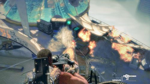 Po tym jak maszyna przeleci w inne miejsce zaatakuj dwa kolejne stanowiska maszynowe (screeny 1 oraz 2) - Rozdział XII - The Rooftops - Zburz wieżę radiową | Opis przejścia - Spec Ops: The Line - poradnik do gry