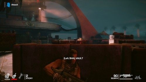 Ostrożnie ruszaj w stronę dziedzińca i jak najszybciej ustaw się za najbliższą zasłoną, ponieważ oprócz ostrzeliwania atakujących Cię sił wroga, będziesz musiał szczególną uwagę na dwa zagrożenia - Rozdział XIV - The Bridge - Dotrzyj do wieży | Opis przejścia Spec Ops The Line - Spec Ops: The Line - poradnik do gry