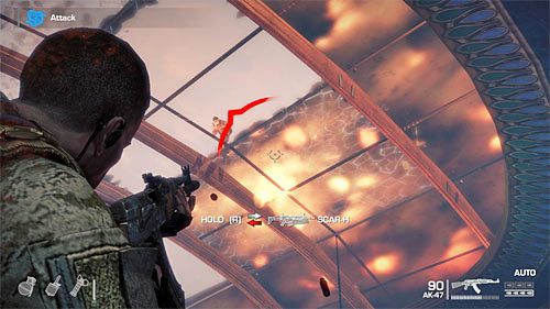 Nieco mniej istotne jest atakowanie przeciwników pojawiających się przy zniszczonym dachu budynku, choć oczywiście nie należy ich ignorować - Rozdział III - Underneath - Broń swojej pozycji | Opis przejścia - Spec Ops: The Line - poradnik do gry