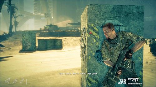 Po odzyskaniu kontroli nad Walkerem skieruj się prosto i przygotuj do rozegrania dość długiej bitwy - Rozdział VIII - The Gate - Dotrzyj do bramy | Opis przejścia Spec Ops The Line - Spec Ops: The Line - poradnik do gry