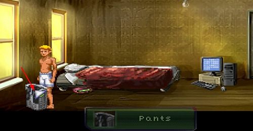 Z kosza wysuną się spodnie (Pants), na które kliknij LPM, by znaleźć telefon - Mieszkanie Eda | Opis przejścia Resonance - Resonance - poradnik do gry