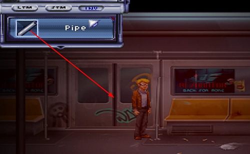 Teraz z INV wybierz Pipe i przesuń ją na szczelinę między drzwiami (Subway door) - Godzina 6-55 - Ed | Opis przejścia Resonance - Resonance - poradnik do gry