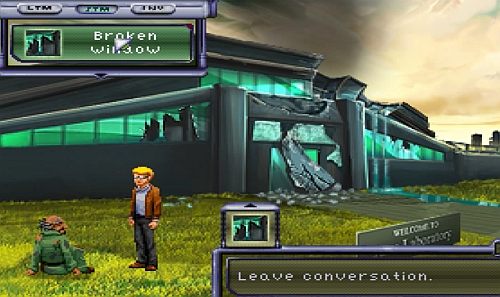 W czasie rozmowy z dozorcą kliknij LPM na Broken window w STM, aby zapytać o pomoc w dostaniu się do środka budynku - Juno Labs - Ed | Opis przejścia Resonance - Resonance - poradnik do gry