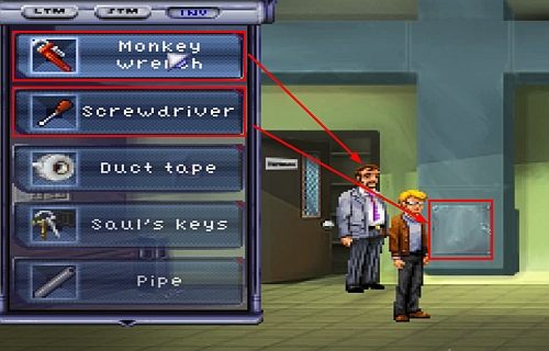 Ponownie w środku budynku przesuń z INV Monkey wrench na Benneta, by przekazać mu klucz - W środku Juno labs - Ed i Bennet (1) | Opis przejścia Resonance - Resonance - poradnik do gry