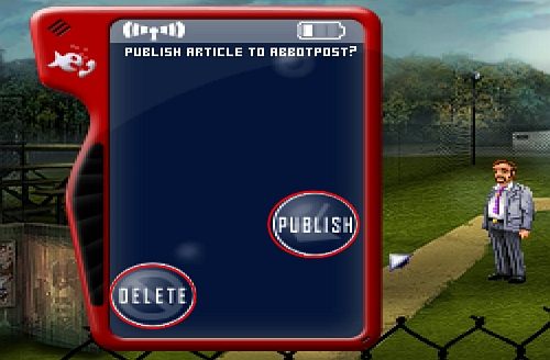 Po scence akcja przeniesie się na boisko do baseballu - Zakończenie - The New World Order | Opis przejścia Resonance - Resonance - poradnik do gry