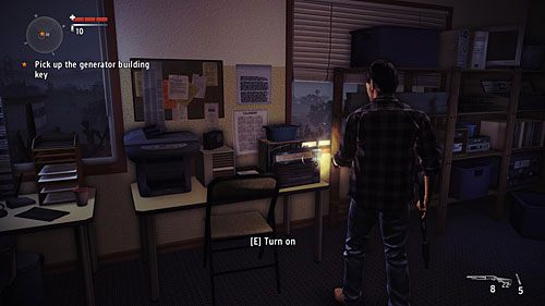 Radio jest w budynku z zainfekowaną dziewczyną (Sereną), w pomieszczeniu, z którego zabierasz klucze do bramy elektrowni - Audycje radiowe | Sekrety (audycje, skrzynie, telewizory) - Alan Wakes American Nightmare - poradnik do gry