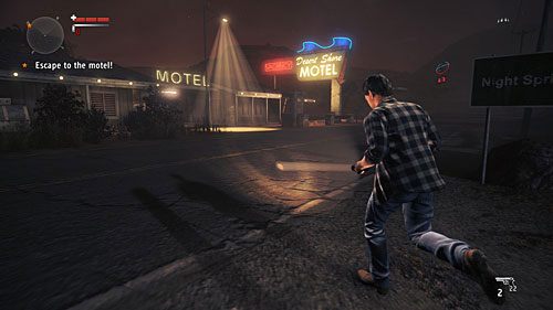 Omiń wieżę wiertniczą i zacznij iść w kierunku motelu - Akt 1 - The Mechanic | Akt 1 | Alan Wakes American Nightmare - Alan Wakes American Nightmare - poradnik do gry