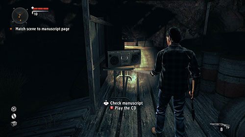 Najpierw umieść w boomboksie płytę CD - Akt 1 - The Mechanic | Akt 1 | Alan Wakes American Nightmare - Alan Wakes American Nightmare - poradnik do gry