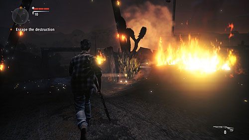 Po upadku satelity nie pozostaje ci nic innego, jak tylko wynieść się w bezpieczne miejsce - Akt 1 - The Mechanic | Akt 1 | Alan Wakes American Nightmare - Alan Wakes American Nightmare - poradnik do gry