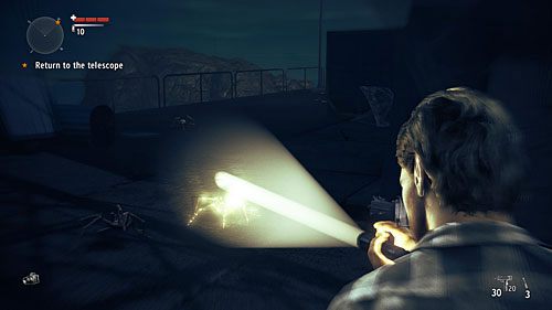 Po chwili po raz pierwszy pojawią się pająki - Akt 1 - The Scientist | Akt 1 | Alan Wakes American Nightmare - Alan Wakes American Nightmare - poradnik do gry