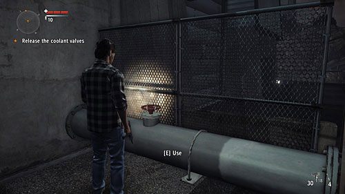 Na terenie kompleksu są trzy zawory, które musisz zakręcić w dowolnej kolejności - Akt 1 - The Scientist | Akt 1 | Alan Wakes American Nightmare - Alan Wakes American Nightmare - poradnik do gry