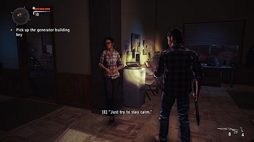 W drugim budynku za bramą spotkasz zainfekowaną przez cień dziewczynę o imieniu Serena - Akt 1 - The Curator | Akt 1 | Alan Wakes American Nightmare - Alan Wakes American Nightmare - poradnik do gry