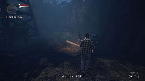 Po wyjściu z kanionu pojawi się nowy przeciwnik potrafiący zmieniać się w stado ptaków - Akt 2 - Setback | Akt 2 | Alan Wakes American Nightmare - Alan Wakes American Nightmare - poradnik do gry