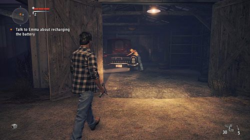 Ponownie porozmawiaj z Emmą, która naładuje akumulator - Akt 2 - Setback | Akt 2 | Alan Wakes American Nightmare - Alan Wakes American Nightmare - poradnik do gry
