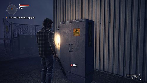 Otwórz skrzynkę i włącz prąd - Akt 2 - Progress | Akt 2 | Alan Wakes American Nightmare - Alan Wakes American Nightmare - poradnik do gry