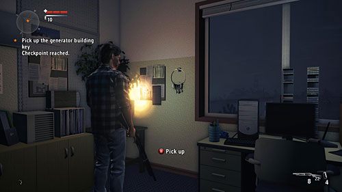 Wejdź do budynku z zainfekowaną dziewczyną (Sereną) i zabierz klucze do elektrowni - Akt 2 - Relapse | Akt 2 | Alan Wakes American Nightmare - Alan Wakes American Nightmare - poradnik do gry