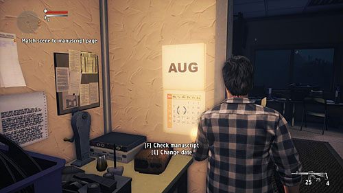 Ustaw kalendarz na sierpień (AUG) - Akt 2 - Relapse | Akt 2 | Alan Wakes American Nightmare - Alan Wakes American Nightmare - poradnik do gry