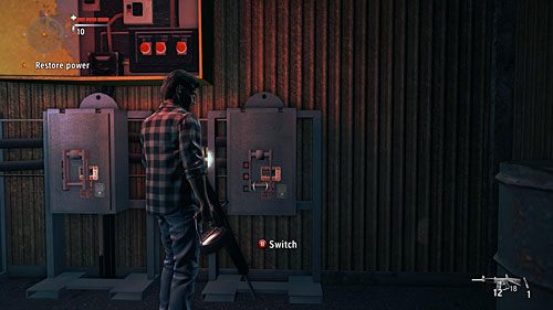 Kiedy już będziesz wewnątrz, przestaw tylko ostatnią, trzecią wajchę i uważając na prąd wyjdź na zewnątrz terenu elektrowni - Akt 3 - United | Akt 3 | Alan Wakes American Nightmare - Alan Wakes American Nightmare - poradnik do gry