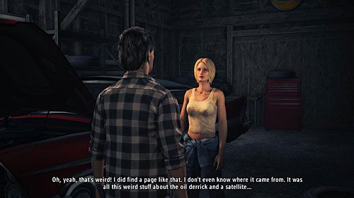 Stronę manuskryptu otrzymasz od Emmy, w czasie pierwszej rozmowy z nią w motelowym garażu - Akt I - The Mechanic | Strony manuskryptu | Alan Wakes American Nightmare - Alan Wakes American Nightmare - poradnik do gry