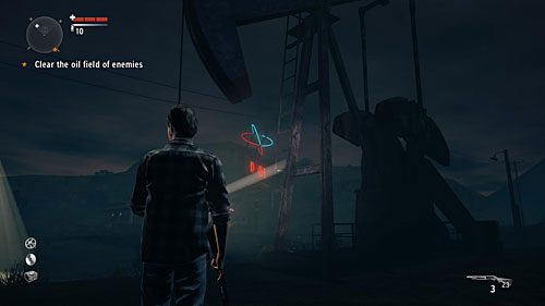 Strona leży u podstawy pompy naftowej, naprzeciwko restauracji - Akt I - The Mechanic | Strony manuskryptu | Alan Wakes American Nightmare - Alan Wakes American Nightmare - poradnik do gry