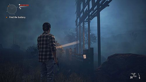 Strona jest przyczepiona do pala z tyłu zniszczonej reklamy znajdującej się przed wejściem do jaskini z akumulatorem - Akt II - Setback | Strony manuskryptu | Alan Wakes American Nightmare - Alan Wakes American Nightmare - poradnik do gry