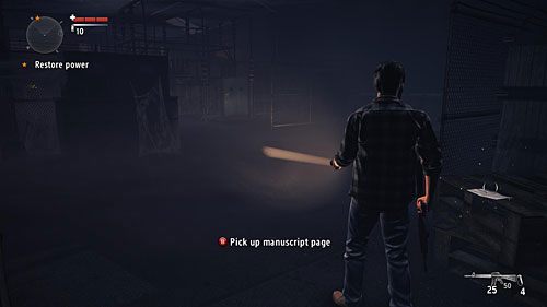 Strona leży w hali elektrowni, kilka kroków na prawo od wejścia - Akt II - Relapse | Strony manuskryptu | Alan Wakes American Nightmare - Alan Wakes American Nightmare - poradnik do gry