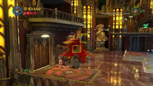 Zbuduj z resztek ściany windę i wjedź nią na górę - Na deskach teatru | Opis przejścia LEGO Batman 2 DC Super Heroes - LEGO Batman 2: DC Super Heroes - poradnik do gry