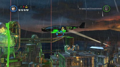 Żeby rozpocząć ten etap musisz skierować się w stronę samolotu Jokera (obrazek) - Kierunek - Metropolis | Opis przejścia LEGO Batman 2 DC Super Heroes - LEGO Batman 2: DC Super Heroes - poradnik do gry