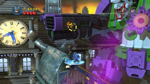 Wejdź Supermanem na górę i pociągnij za złotą rączkę przy maszcie - Nowy prezydent | Opis przejścia LEGO Batman 2 DC Super Heroes - LEGO Batman 2: DC Super Heroes - poradnik do gry