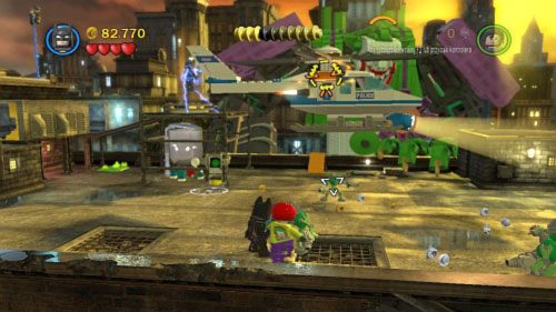 W następnej lokacji zbuduj z klocków leżących z prawej śmigłowiec - Nowy prezydent | Opis przejścia LEGO Batman 2 DC Super Heroes - LEGO Batman 2: DC Super Heroes - poradnik do gry