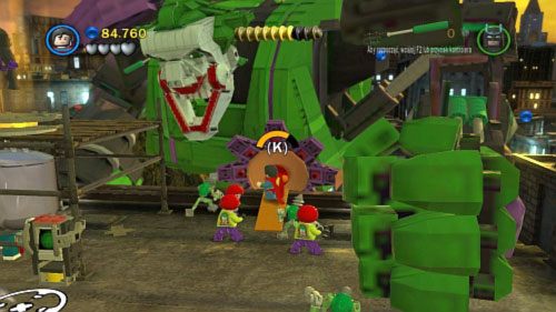 Na sam koniec podbiegnij Supermanem do złotej rączki (obrazek) i pociągnij ją - Nowy prezydent | Opis przejścia LEGO Batman 2 DC Super Heroes - LEGO Batman 2: DC Super Heroes - poradnik do gry