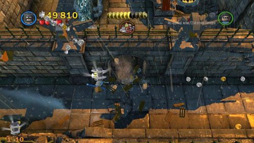 #07 - W labiryncie, w którym walczysz z Banem udaj się na sam dół korytarza - Awantura w Arkham | Minizestawy LEGO Batman 2 DC Super Heroes - LEGO Batman 2: DC Super Heroes - poradnik do gry