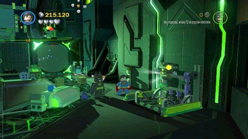 #02 - W pierwszym pomieszczeniu po wejściu na statek, zniszcz klocki przy ścianie z prawej, zbuduj dźwignię i przestaw ją - Kierunek - Metropolis | Minizestawy LEGO Batman 2 DC Super Heroes - LEGO Batman 2: DC Super Heroes - poradnik do gry