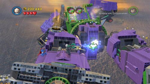 #09 - Zniszcz Leksem czarne klocki znajdujące się między nogami robota - Kierunek - Ziemia | Minizestawy LEGO Batman 2 DC Super Heroes - LEGO Batman 2: DC Super Heroes - poradnik do gry