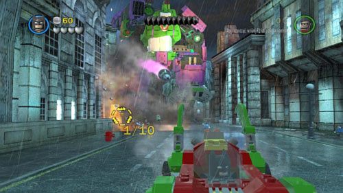 #03 - Podczas jazdy po mieście na chodnikach zauważysz stojące reflektory - Niestabilny rdzeń | Minizestawy LEGO Batman 2 DC Super Heroes - LEGO Batman 2: DC Super Heroes - poradnik do gry