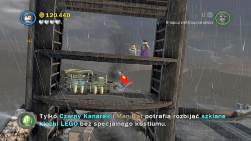 #09 - Na placu przed robotem wskocz na dolną półkę konstrukcji z lewej i zniszcz dwie skrzynie - Nie wierzę w wieże | Minizestawy LEGO Batman 2 DC Super Heroes - LEGO Batman 2: DC Super Heroes - poradnik do gry