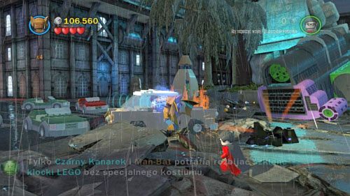 Bohaterowie, do boju - w aucie z lewej strony lokacji zniszcz niebieską szybę - Obywatele w opałach | Inne | LEGO Batman 2 DC Super Heroes - LEGO Batman 2: DC Super Heroes - poradnik do gry