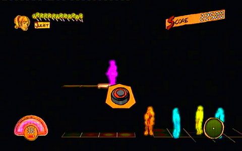 Będziesz musiał wtedy zeskoczyć i pokonać grupkę wrogów przeskakując między ich głowami (kółko-X-kwadrat-trójkąt) - 4 - Fulci Fun Center - zombie Pac-Man | Opis przejścia Lollipop Chainsaw - Lollipop Chainsaw - poradnik do gry