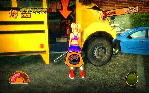Po zakończeniu krótkiej cut-scenki wejść do pobliskiego autobusu wciskając przed drzwiami kółko - Prolog - pierwsze kroki | Opis przejścia Lollipop Chainsaw - Lollipop Chainsaw - poradnik do gry