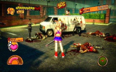 Po drugiej stronie znajdziesz kolejnego cywila potrzebującego pomocy - Prolog - pierwsze kroki | Opis przejścia Lollipop Chainsaw - Lollipop Chainsaw - poradnik do gry