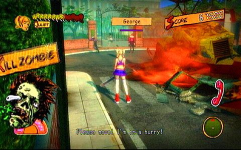 Po śmierci ostatniego przeciwnika przejdź na drugą stronę barykady - Prolog - wprawki w walce | Opis przejścia Lollipop Chainsaw - Lollipop Chainsaw - poradnik do gry