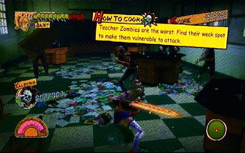 Czeka cie tam walka z panem Fitzgibbonem i jego obstawą - 1 - Highschool - zombie w szkole | Opis przejścia Lollipop Chainsaw - Lollipop Chainsaw - poradnik do gry